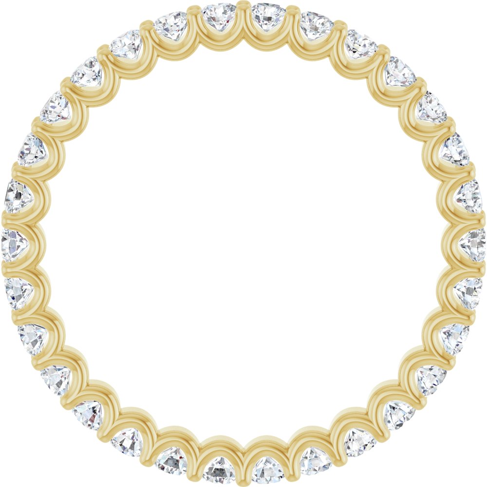 14K Yellow Gold 7/8 CTW Lab-Grown Diamond  Eternity Band Size 6.5
