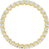 14K Yellow Gold 7/8 CTW Lab-Grown Diamond  Eternity Band Size 6.5