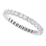 14K White Gold 9/10 CTW Natural Diamond Eternity Band Size 7