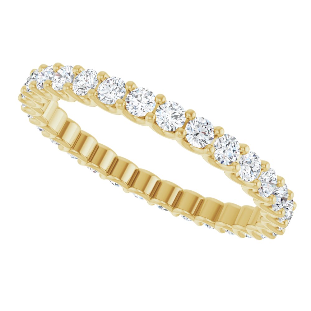 14K Yellow Gold 7/8 CTW Lab-Grown Diamond  Eternity Band Size 6.5