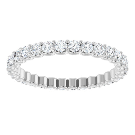 14K White Gold 3/4 CTW Natural Diamond Eternity Band Size 4.5