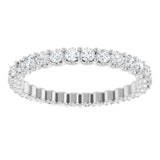 14K White Gold 9/10 CTW Natural Diamond Eternity Band Size 7