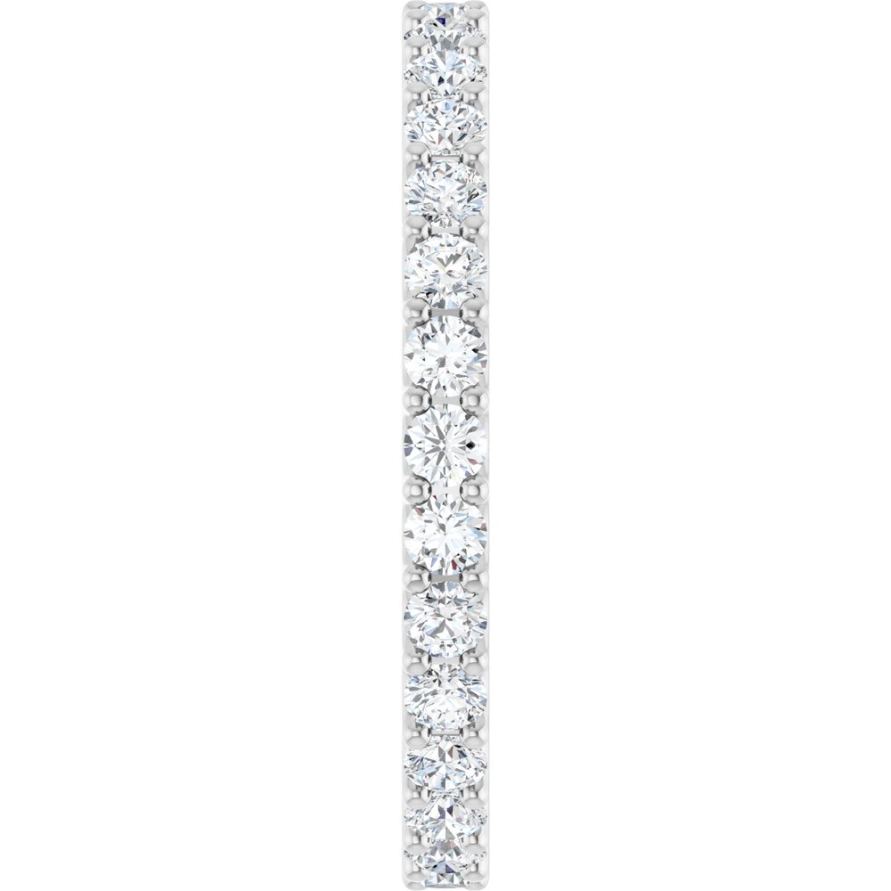 14K White Gold 9/10 CTW Natural Diamond Eternity Band Size 7