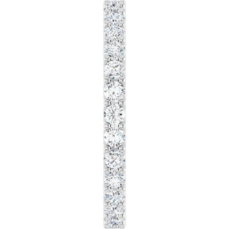 14K White Gold 3/4 CTW Natural Diamond Eternity Band Size 4.5