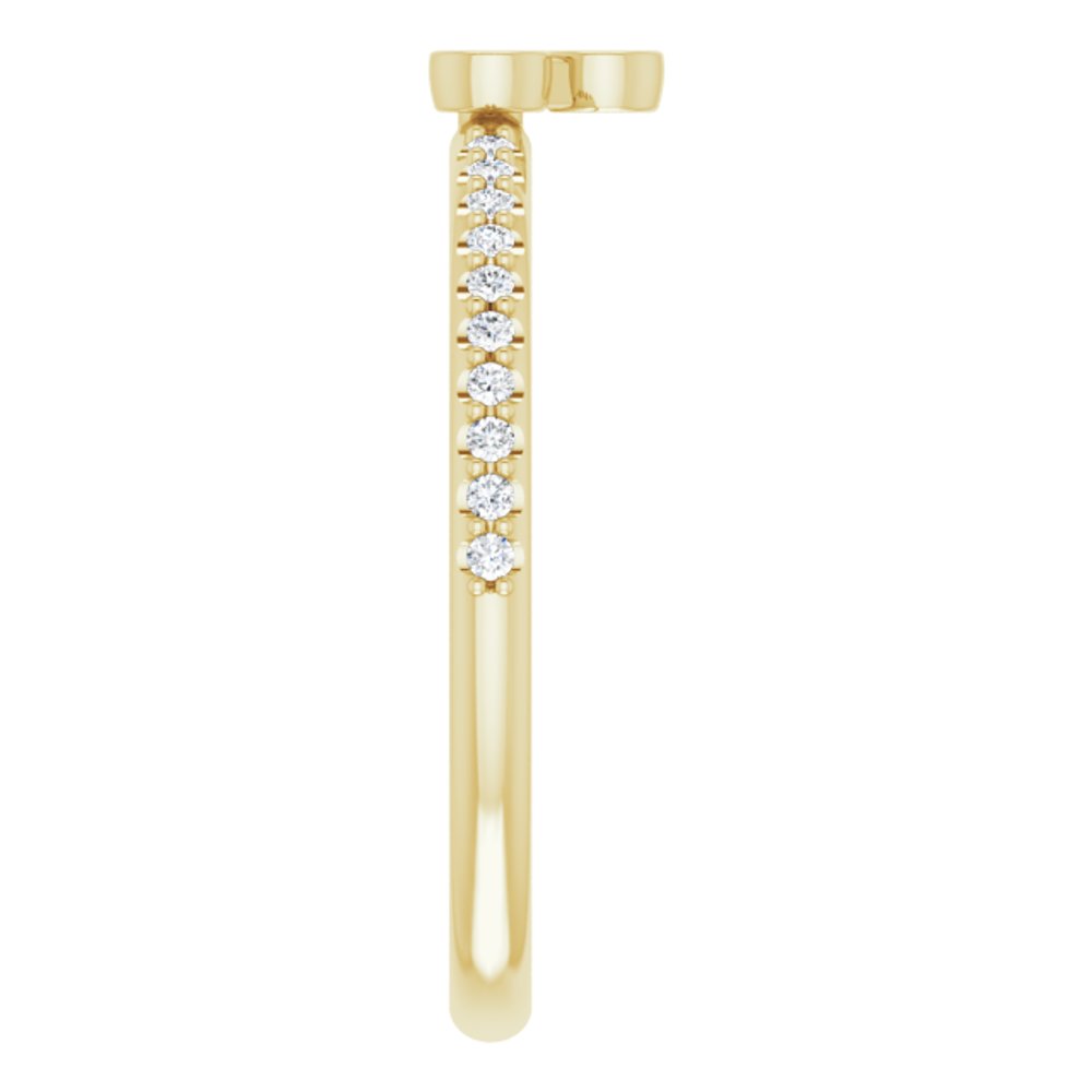 14K Yellow 1/5 CTW Natural Diamond Stackable Ring