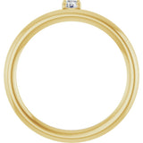 14K Yellow Gold 1/10 CT Natural Diamond Stackable Ring 