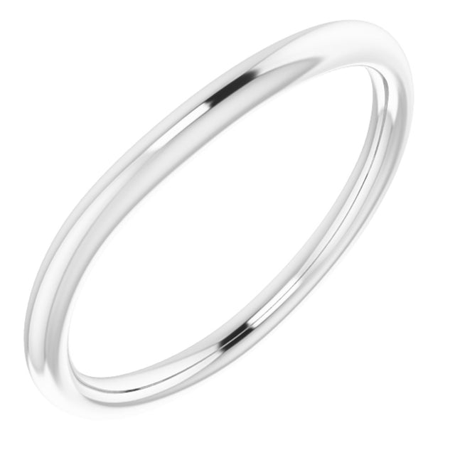 14K White Band 