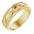 10K Yellow Gold 6.4 mm Infinity-Inspired Flat Band Size 9