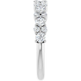 14K White Gold 9/10 CTW Natural Diamond Anniversary Band