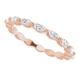 14K Rose Gold 1/2 CTW Natural Diamond Eternity Band Size 7
