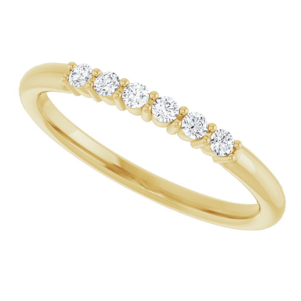 14K Yellow 1/8 CTW Natural Diamond Stackable Ring