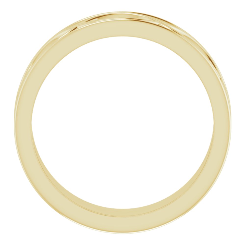 10K Yellow Gold 6.4 mm Infinity-Inspired Flat Band Size 9