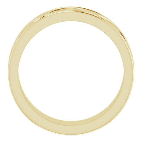10K Yellow Gold 6.4 mm Infinity-Inspired Flat Band Size 9