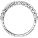 14K White Gold 9/10 CTW Natural Diamond Anniversary Band