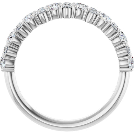 14K White Gold 9/10 CTW Natural Diamond Anniversary Band