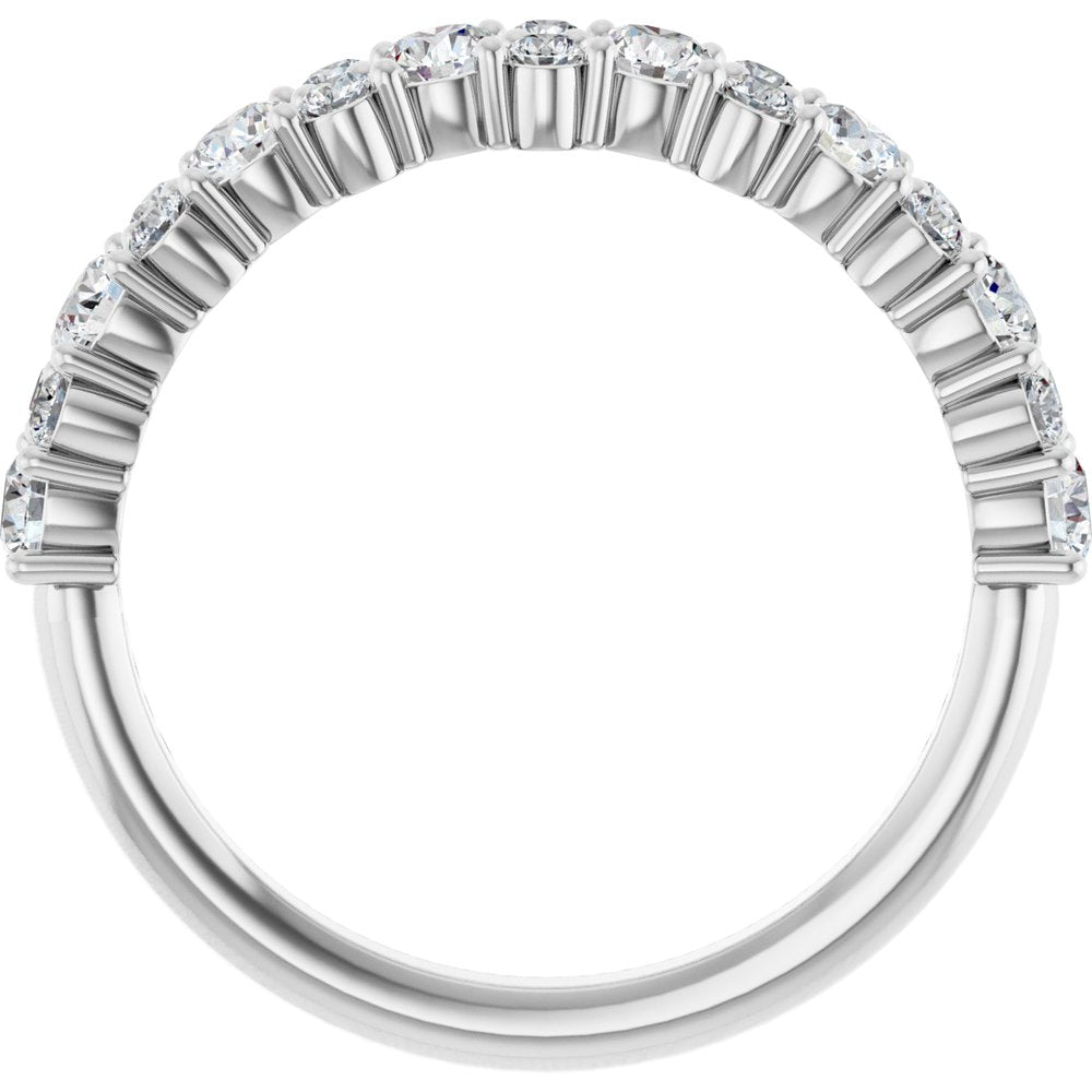 14K White 9/10 CTW Natural Diamond Anniversary Band