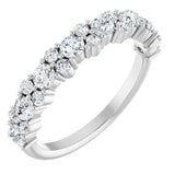 14K White 9/10 CTW Natural Diamond Anniversary Band