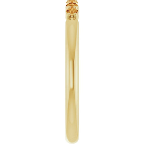 14K Yellow Gold Natural Citrine Stackable Ring