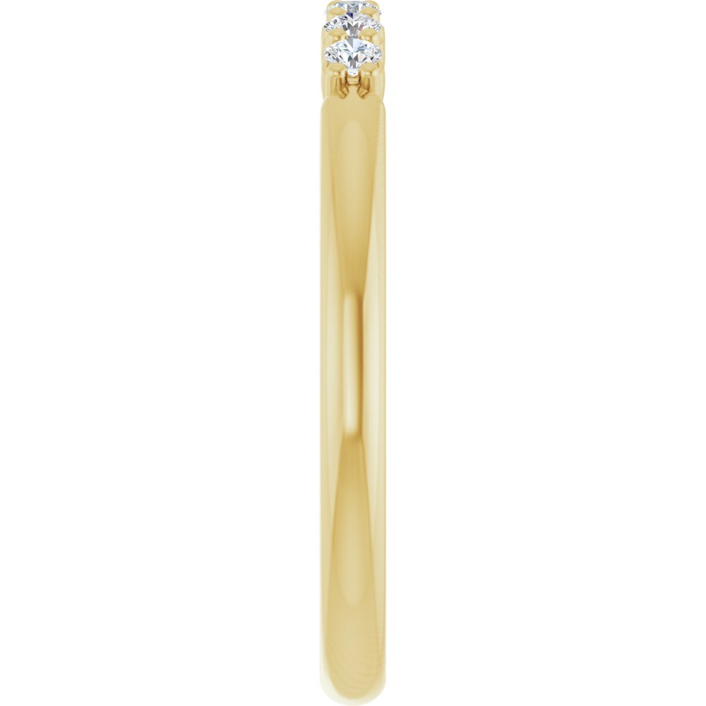 14K Yellow Gold 1/8 CTW Natural Diamond Stackable Ring