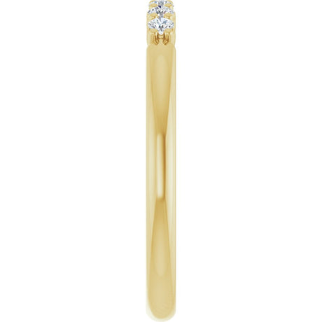 14K Yellow Gold 1/8 CTW Natural Diamond Stackable Ring