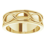 14K Yellow 6.4 mm Infinity-Inspired Band