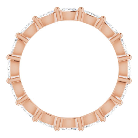 14K Rose Gold 1/2 CTW Natural Diamond Eternity Band Size 7