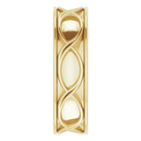 10K Yellow Gold 6.4 mm Infinity-Inspired Flat Band Size 9