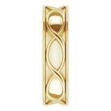 14K Yellow Gold 6.4 mm Infinity-Inspired Flat Band Size 10.5