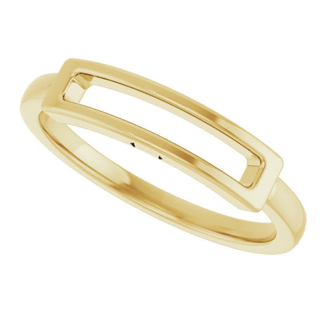 14K Yellow Open Bar Ring