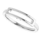 Sterling Silver Open Bar Ring