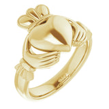 14K Yellow 10.5 mm Claddagh Ring Size 7