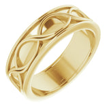 14K Yellow 6.4 mm Infinity-Inspired Band Size 7