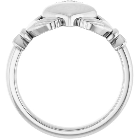 Sterling Silver 8.5 mm Claddagh Band