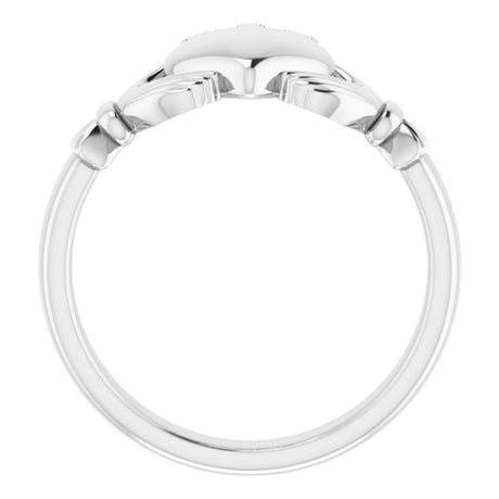 Sterling Silver 8.5 mm Claddagh Band