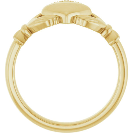 10K Yellow Gold 8.5 mm Claddagh Band Size 8