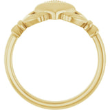 10K Yellow Gold 8.5 mm Claddagh Band Size 8