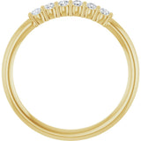 14K Yellow Gold 1/8 CTW Natural Diamond Stackable Ring