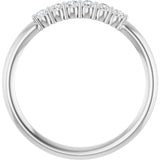 14K White Gold 1/8 CTW Natural Diamond Stackable Ring