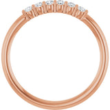 14K Rose Gold 1/8 CTW Natural Diamond Stackable Ring