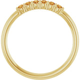 14K Yellow Gold Natural Citrine Stackable Ring