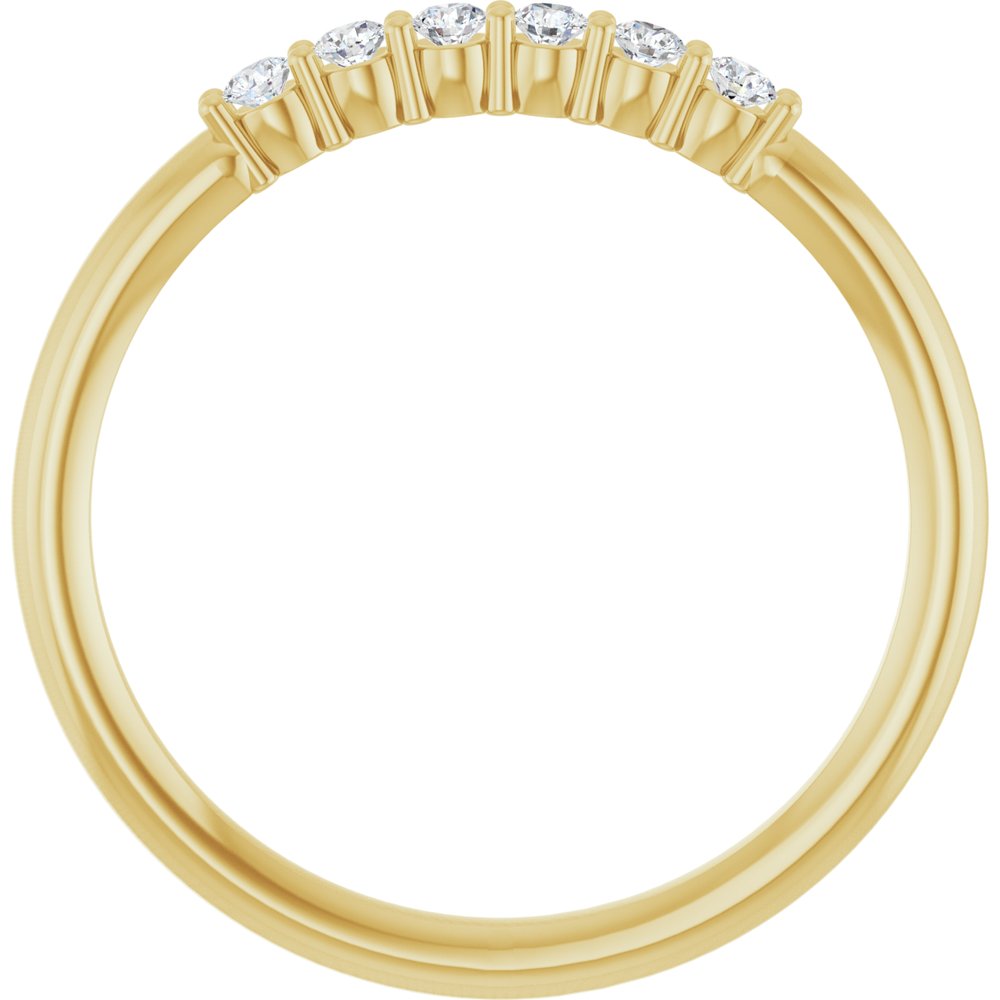 14K Yellow Gold 1/8 CTW Natural Diamond Stackable Ring