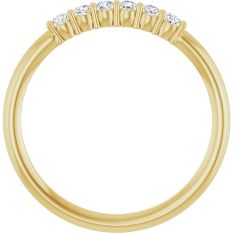 14K Yellow Gold 1/8 CTW Natural Diamond Stackable Ring