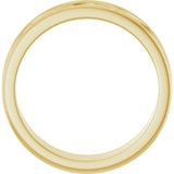 14K Yellow Gold 6.4 mm Infinity-Inspired Flat Band Size 10