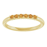 14K Yellow Gold Natural Citrine Stackable Ring