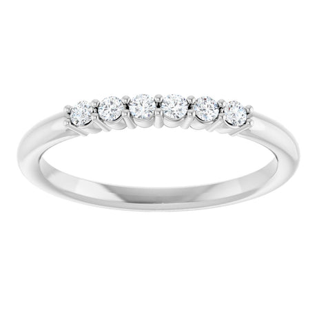 14K White Gold 1/8 CTW Natural Diamond Stackable Ring