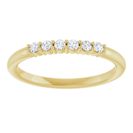 14K Yellow Gold 1/8 CTW Natural Diamond Stackable Ring
