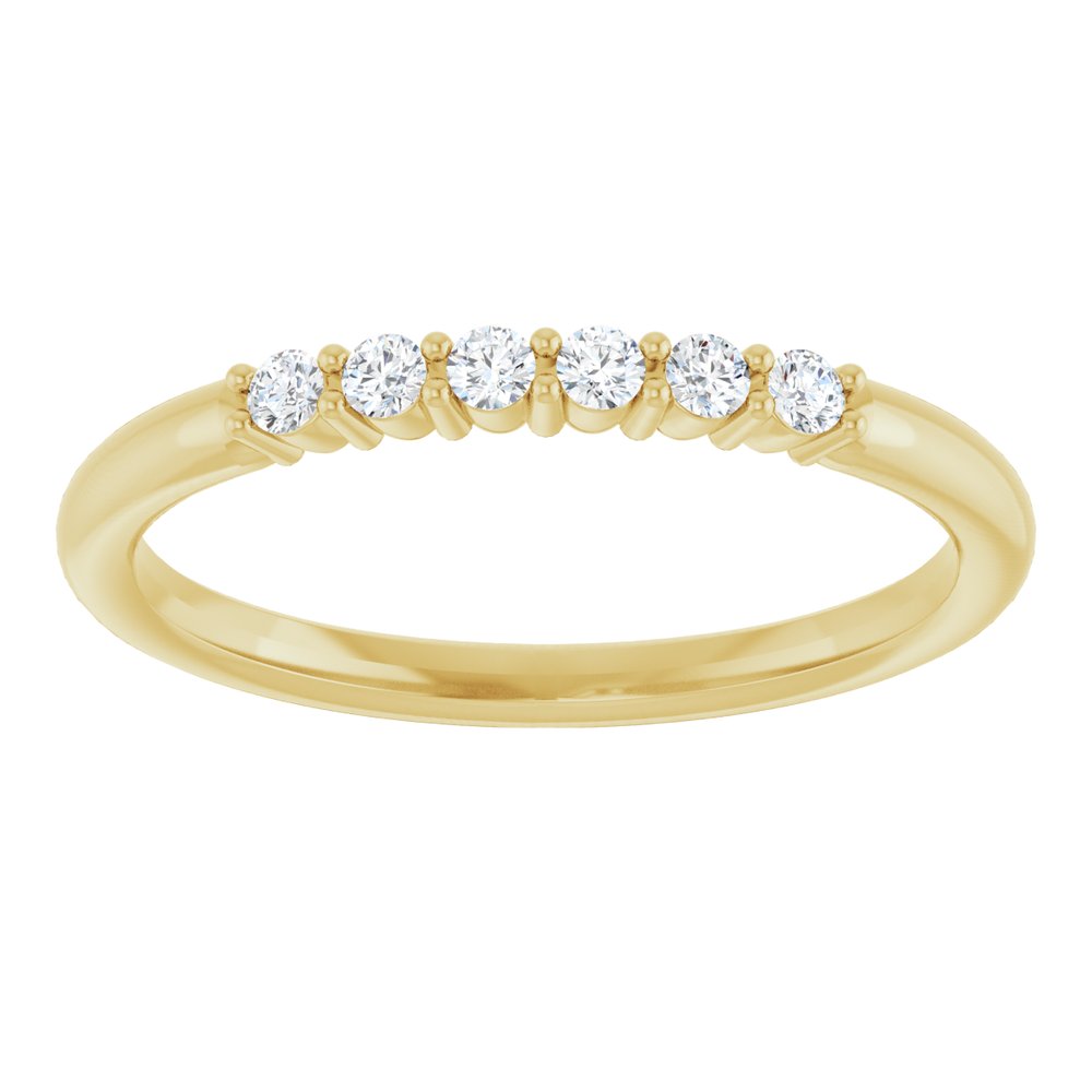 14K Yellow 1/8 CTW Natural Diamond Stackable Ring