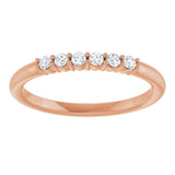 14K Rose Gold 1/8 CTW Natural Diamond Stackable Ring