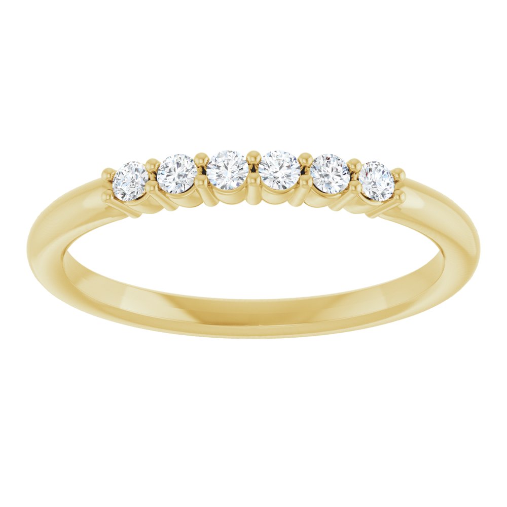 14K Yellow Gold 1/8 CTW Natural Diamond Stackable Ring