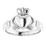 Sterling Silver 8.5 mm Claddagh Band